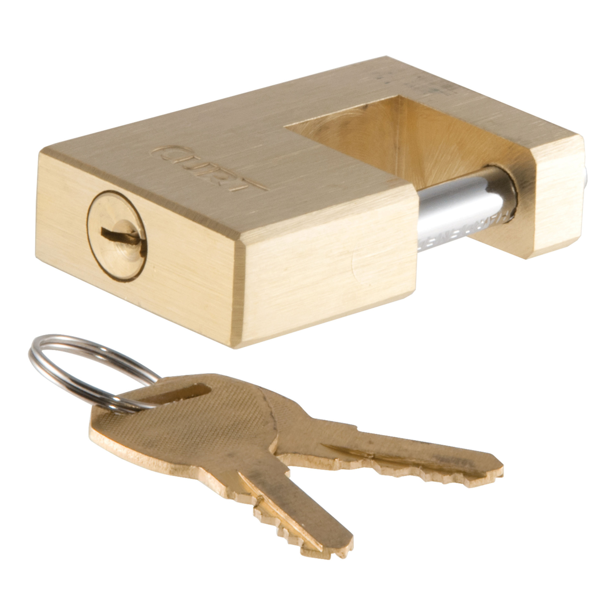 Curt Manufacturing Brass Trailer Tongue Coupler Lock — 1/4in. Pin Diameter, Up to 3/4in. Span, Model# 23546